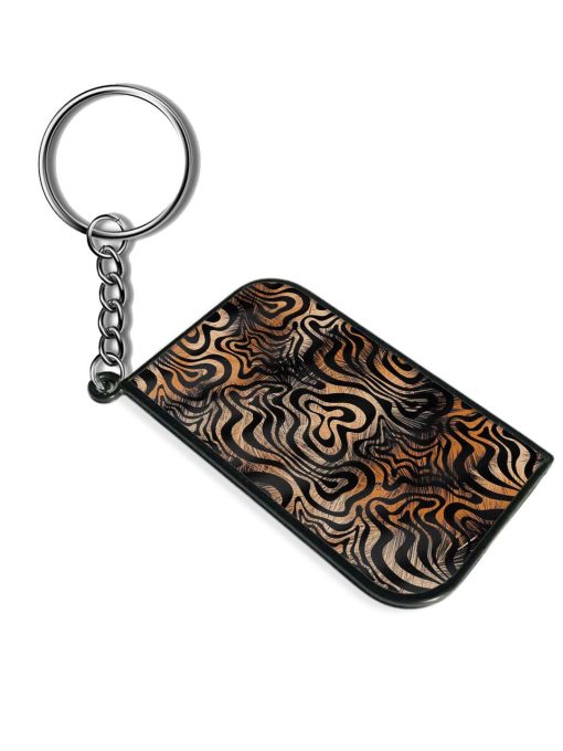 Abstract Zebra Animal Keychain Zapvi