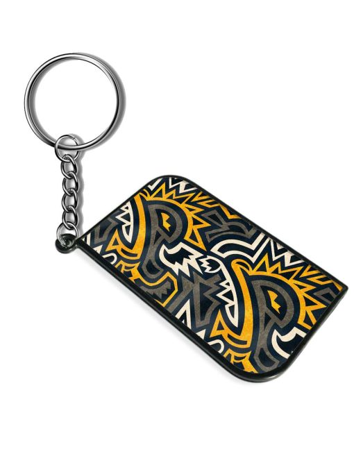 African Geometric Seamless Keychain Zapvi