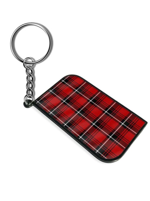 Black Red Tartan Keychain Zapvi