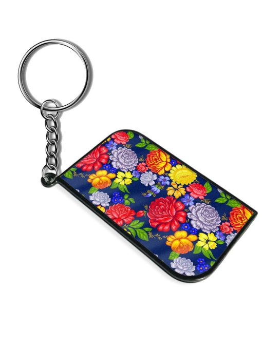 Floral Seamless Pattern Keychain Zapvi