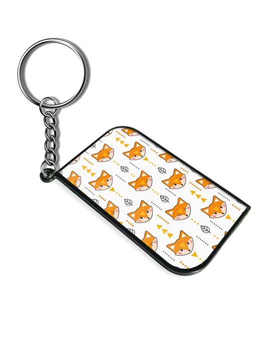 Fox Geometric Seamless Keychain Zapvi