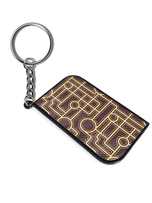 Geometric Abstract Retro Keychain Zapvi