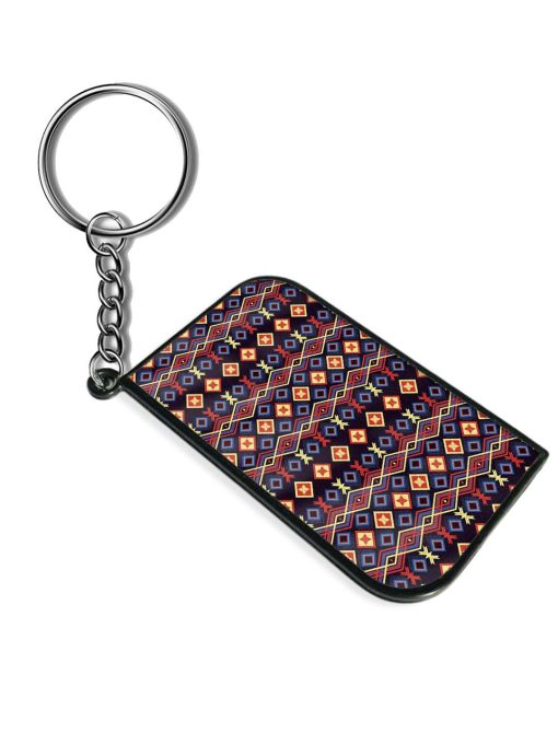 Geometric Mosaic Train Keychain Zapvi