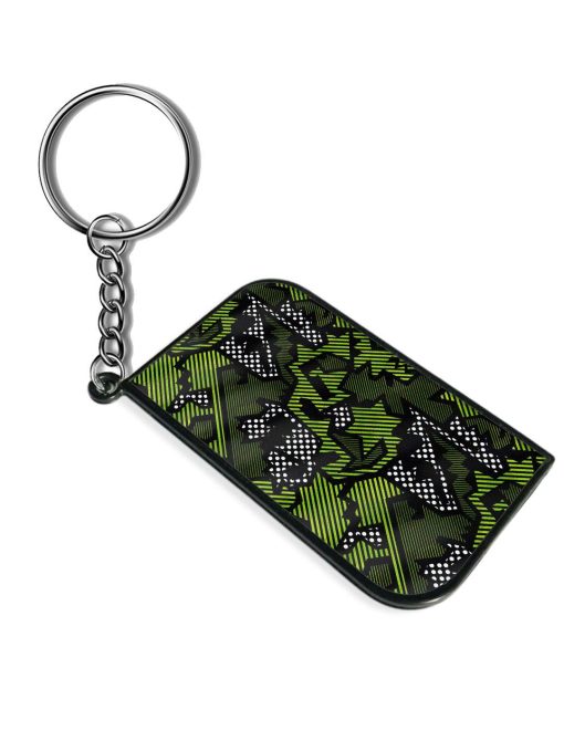 Green Color Geometric Keychain Zapvi