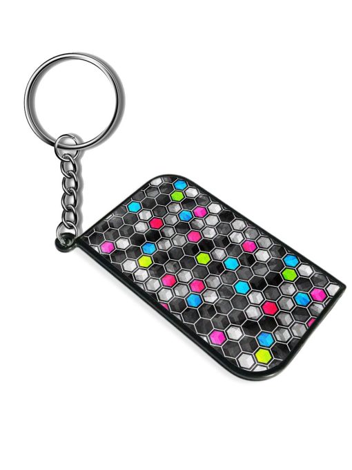 Grid Seamless Pattern Keychain Zapvi