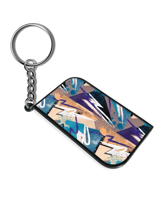 Grunge Geometric Pattern Keychain Zapvi