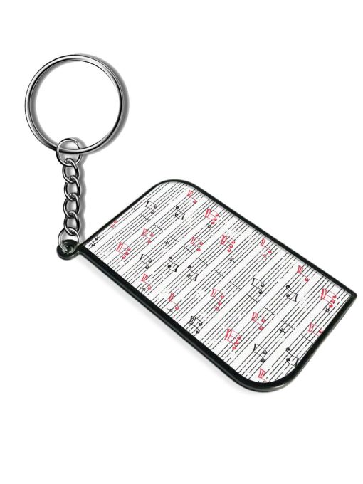 Notes Seamless Pattern Keychain Zapvi