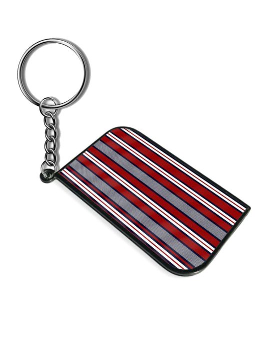 Stripe Pattern Navy Keychain Zapvi