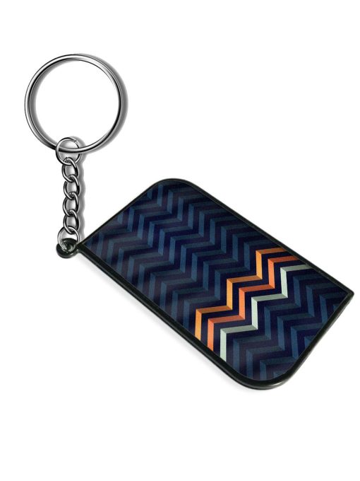 Striped Zigzagging Keychain Zapvi