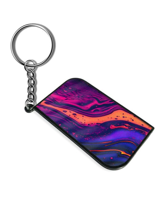 Fluid Blue Pink Art Keychain Zapvi