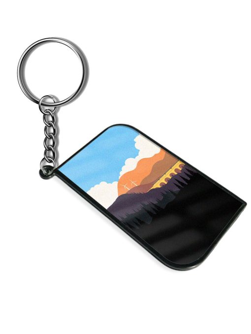 Minimal Mountain Vector Keychain Zapvi