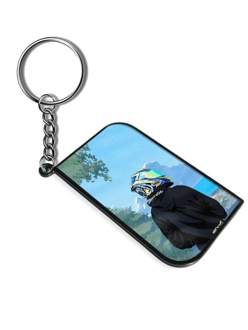 Rider With Helmet Keychain Zapvi