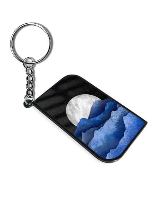 Full Moon Mountain Vector Keychain Zapvi