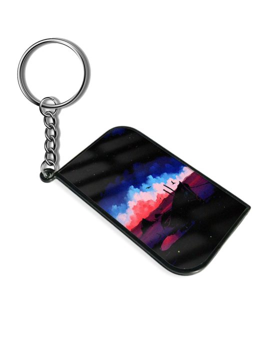 Dark River Boat Art Keychain Zapvi