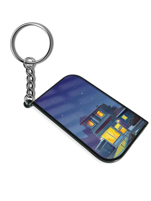 Vector Night House Keychain Zapvi