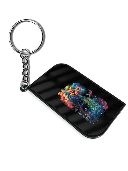 Peacock Tree Art Keychain Zapvi