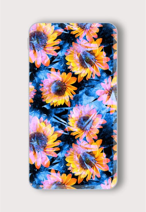 Seamless Grunge Sunflower Printed Designer 10000 mAh PowerBank Zapvi