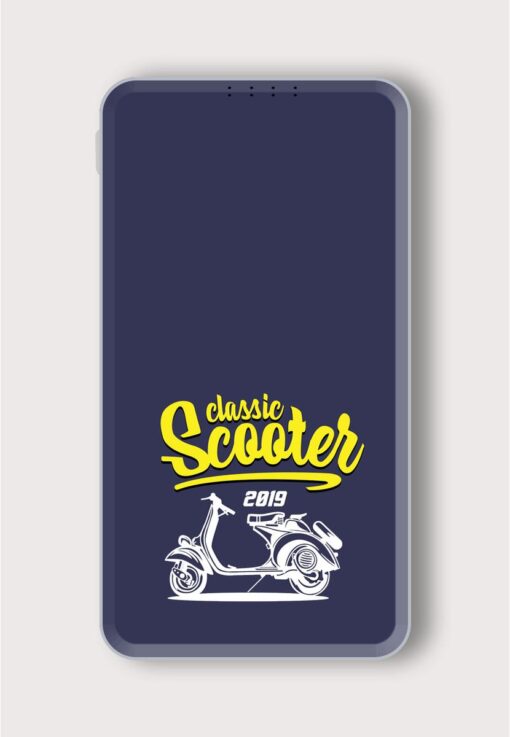 Classic Scooter Design Printed Designer 10000 mAh PowerBank Zapvi