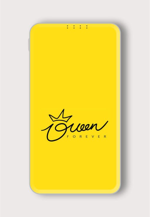 Queen Typography Crown Printed Designer 10000 mAh PowerBank Zapvi