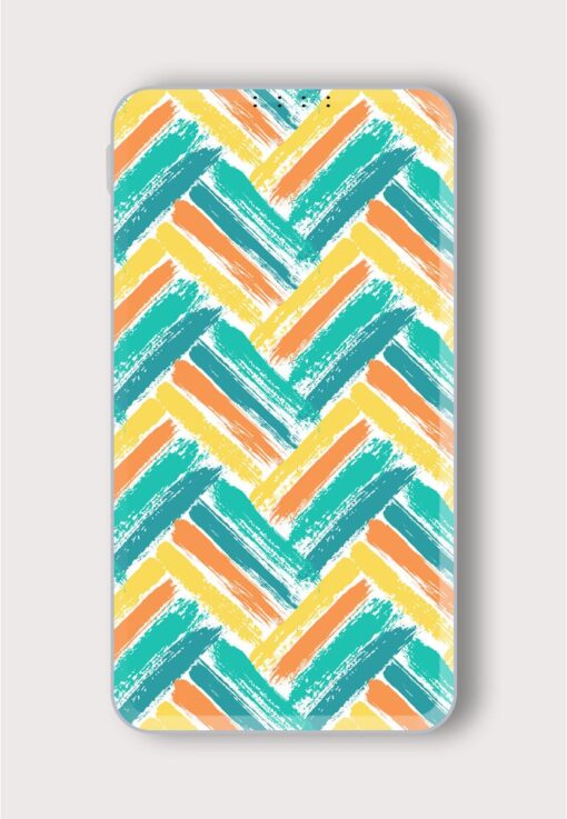 Painted Chevron Pattern Printed Designer 10000 mAh PowerBank Zapvi