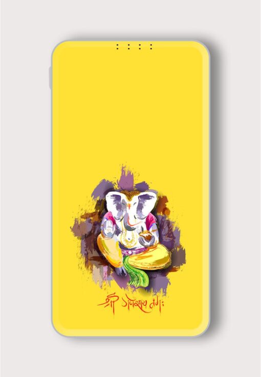 Illustration Lord Ganesha Printed Designer 10000 mAh PowerBank Zapvi