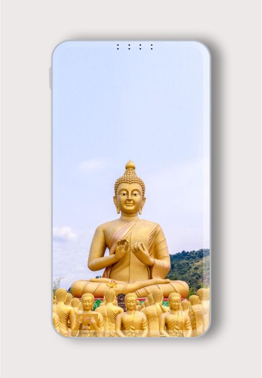 Buddha Statue Golden Printed Designer 10000 mAh PowerBank Zapvi