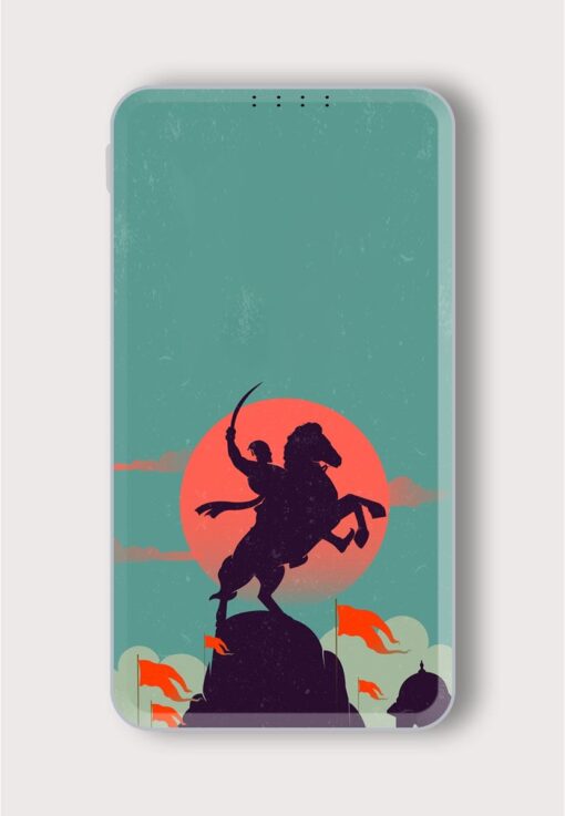 Silhouette Vector Chhatrapati Printed Designer 10000 mAh PowerBank Zapvi