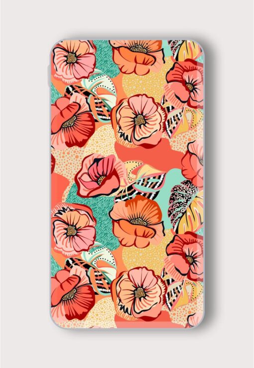 Creative Floral Pattern Printed Designer 10000 mAh PowerBank Zapvi