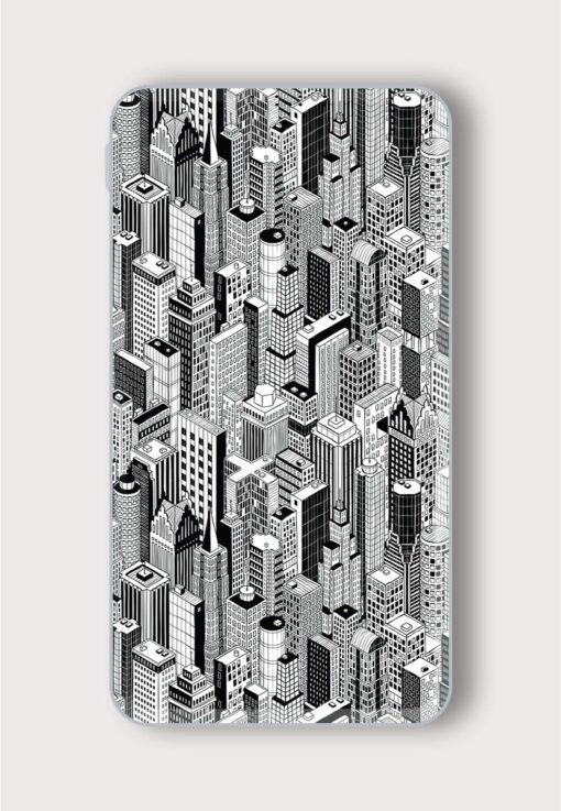 Skyscraper City Seamless Printed Designer 10000 mAh PowerBank Zapvi