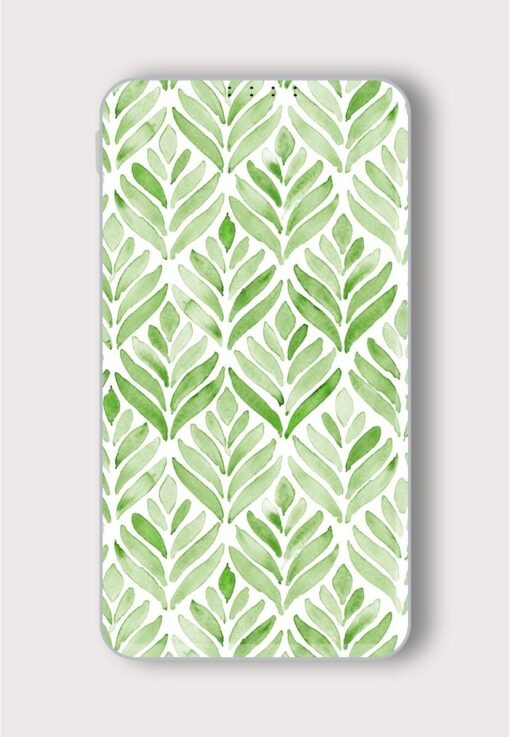 Hand Painted Green Printed Designer 10000 mAh PowerBank Zapvi