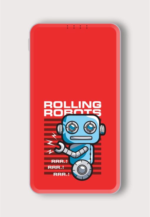 Robot Image Vector Printed Designer 10000 mAh PowerBank Zapvi