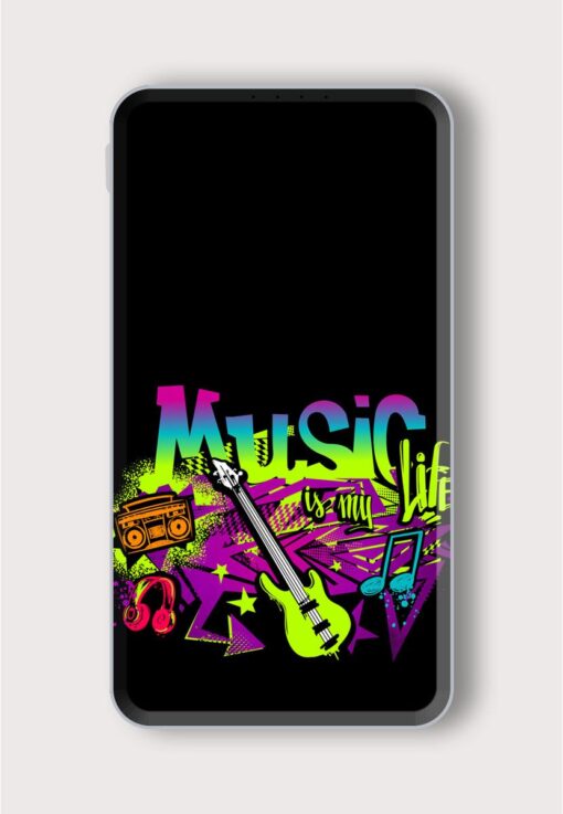 Music My Life Printed Designer 10000 mAh PowerBank Zapvi