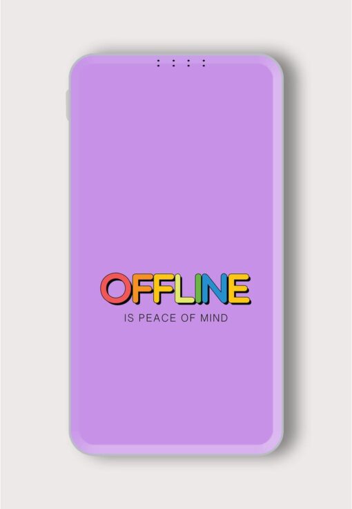 Offline Slogan Rainbow Printed Designer 10000 mAh PowerBank Zapvi