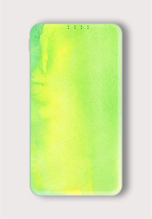 Watercolor Green Yellow Printed Designer 10000 mAh PowerBank Zapvi