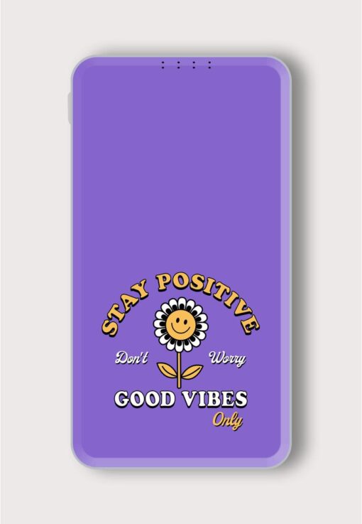 Retro Positive Flower Printed Designer 10000 mAh PowerBank Zapvi