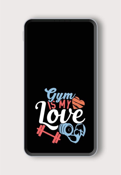 Gym My Love Printed Designer 10000 mAh PowerBank Zapvi