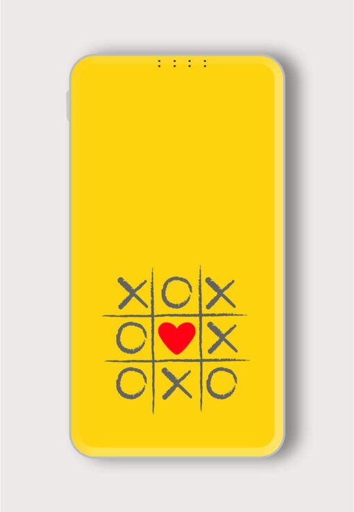 Tic Tac Toe Printed Designer 10000 mAh PowerBank Zapvi