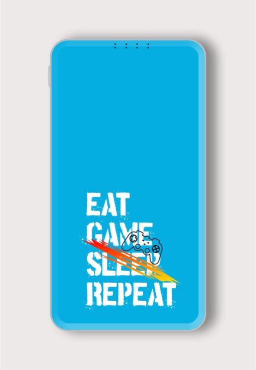 Eat Game Sleep Printed Designer 10000 mAh PowerBank Zapvi