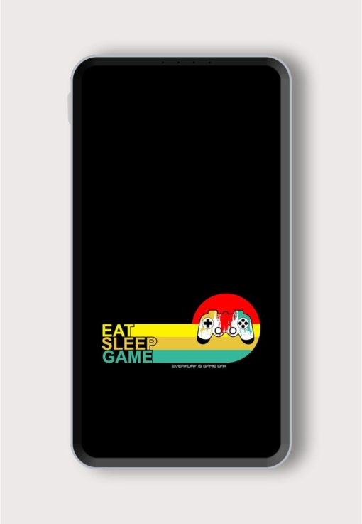 Eatsleepgame Repeat Typography Printed Designer 10000 mAh PowerBank Zapvi