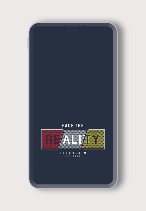 Face Reality Typography Printed Designer 10000 mAh PowerBank Zapvi