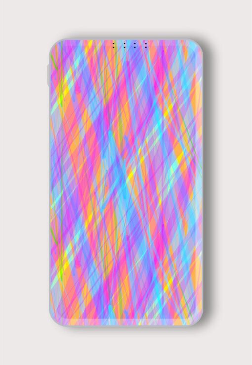 Colorful Striped Surface Printed Designer 10000 mAh PowerBank Zapvi