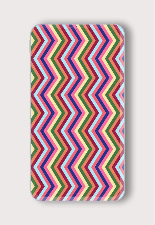 Zigzag Pattern Bacground Printed Designer 10000 mAh PowerBank Zapvi