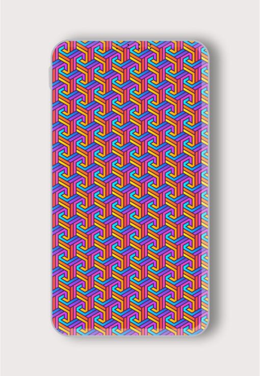 Modern Geometric Pattern Printed Designer 10000 mAh PowerBank Zapvi