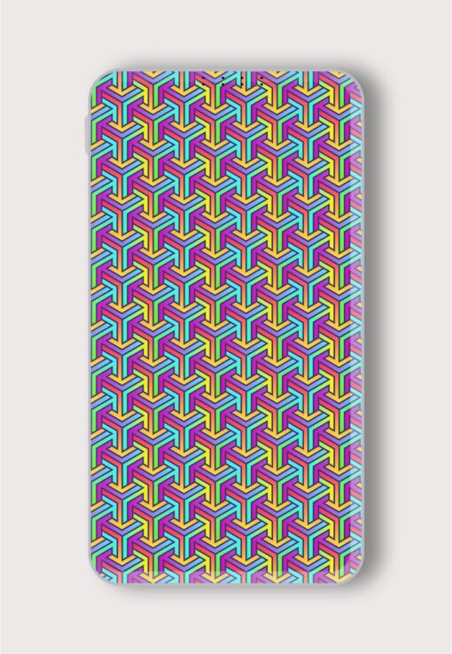 Modern Geometric Pattern Printed Designer 10000 mAh PowerBank Zapvi