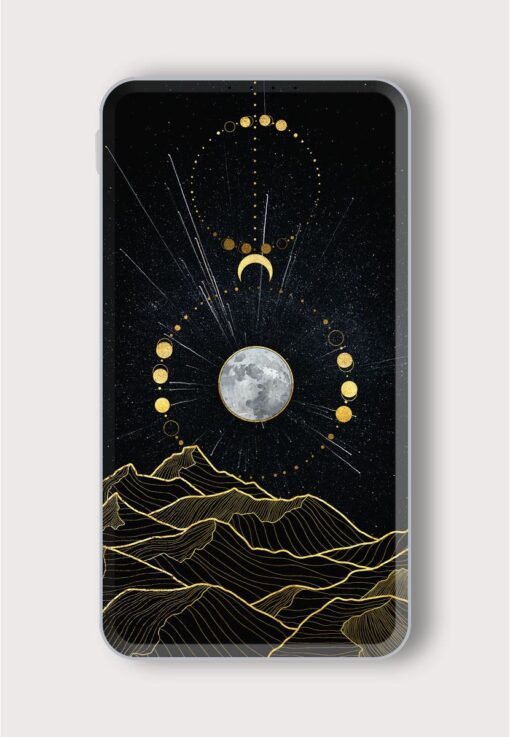 Moon Art Work Printed Designer 10000 mAh PowerBank Zapvi