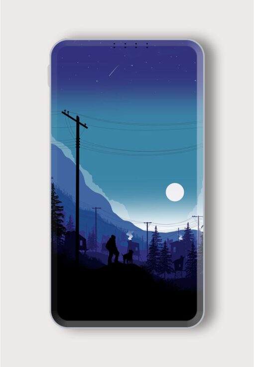 Full Moon View Printed Designer 10000 mAh PowerBank Zapvi