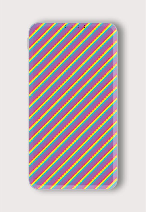 Seamless Stripe Printed Designer 10000 mAh PowerBank Zapvi