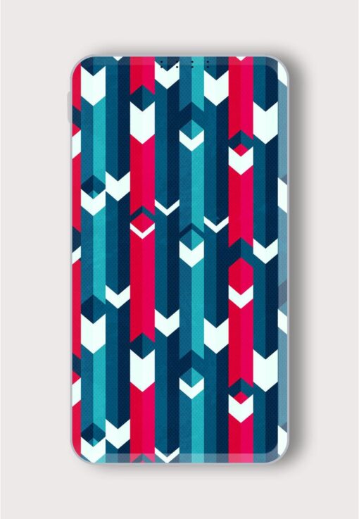 Blue Color Stripes Printed Designer 10000 mAh PowerBank Zapvi