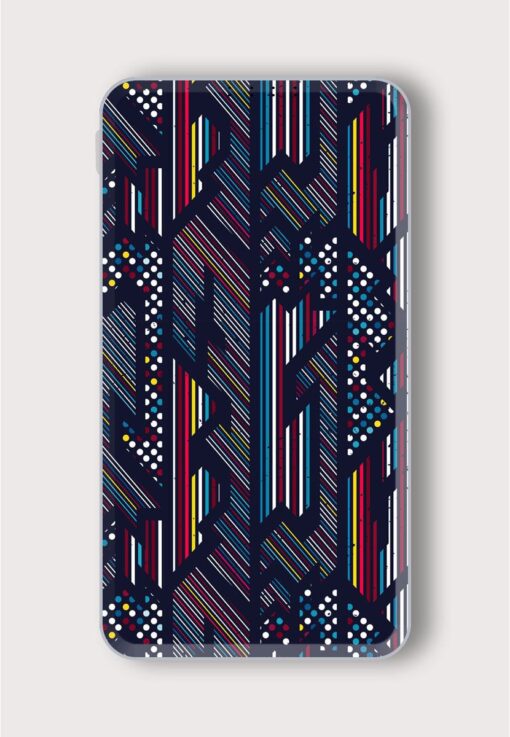 Colored Geometric Seamless Printed Designer 10000 mAh PowerBank Zapvi