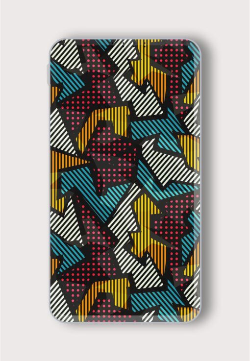 Colored Geometric Seamless Printed Designer 10000 mAh PowerBank Zapvi